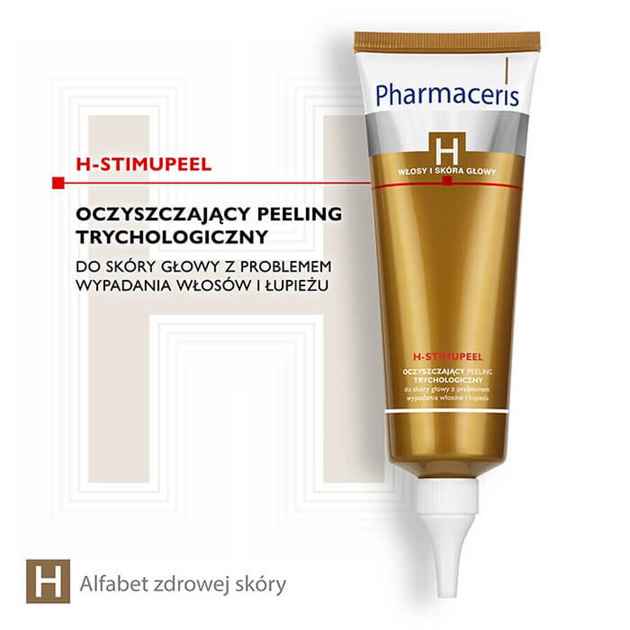 Peeling Tricologico Pharmaceris H Stimupeel - detergente per il cuoio capelluto con problemi di caduta dei capelli e forfora 125 ml