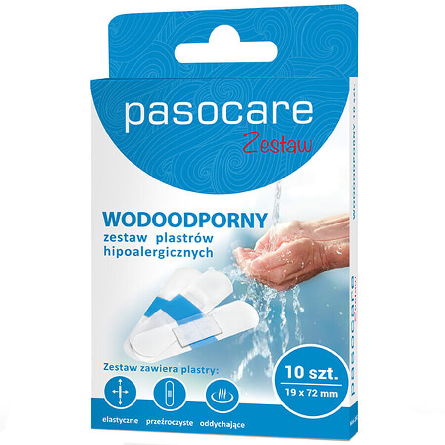 Winkel op Pasocare Waterproof, set hypoallergene pleisters, 10 stuks Pasocare Waterproof, set hypoallergene pleisters, 10 stuks