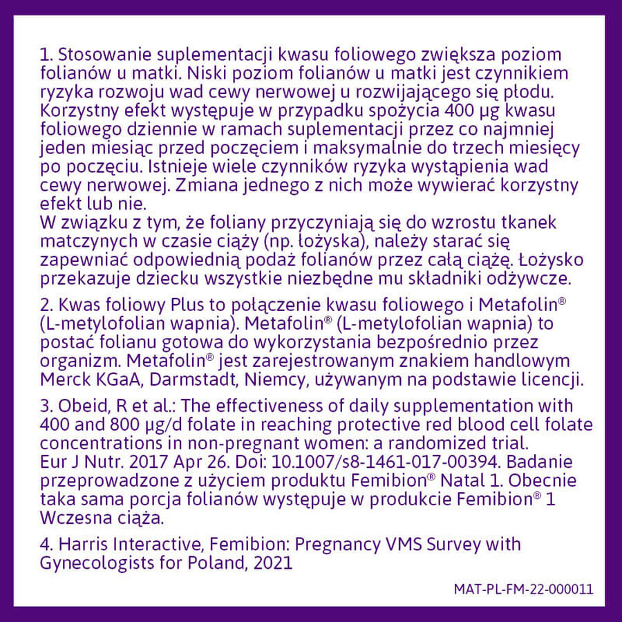 Femibion 1 Early pregnancy, 28 tablets