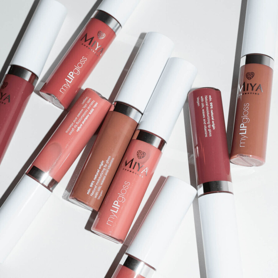 Miya myLIPgloss, natural moisturizing lip gloss, Rose, 9.5 ml