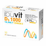 Ibuvit D3 1000 + K2 MK-7 Omega 3, for children over 6 years, adolescents and adults, 30 capsules Ibuvit D3 1000 + K2 MK-7 Omega 3, for children over 6 years, adolescents and adults, 30 capsules