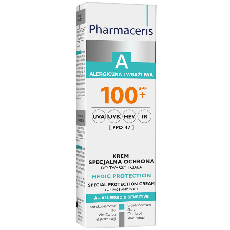 Pharmaceris A Medic Protection Special Protective Cream for Face and Body, SPF 100+, 75 ml, Dr Irena Eris