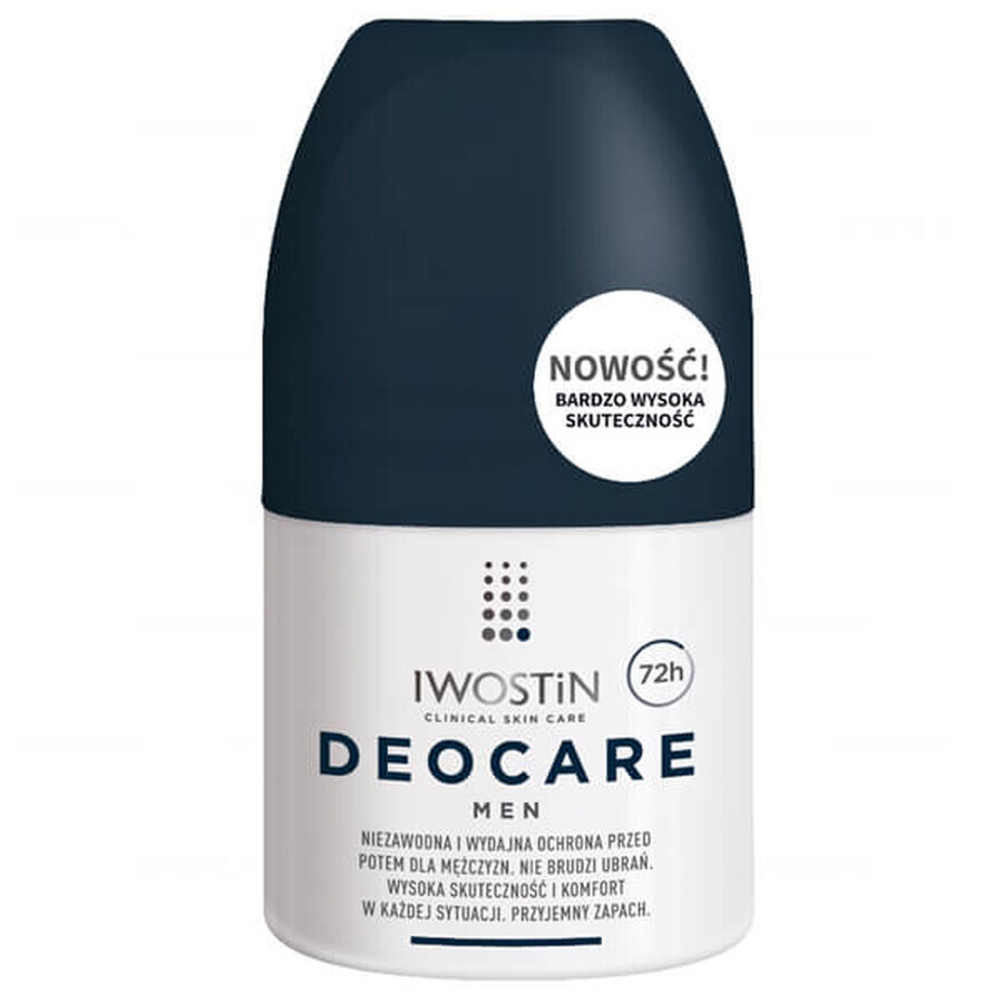 Iwostin Deocare Men, antiperspirant for men 72h, roll-on, 50 ml