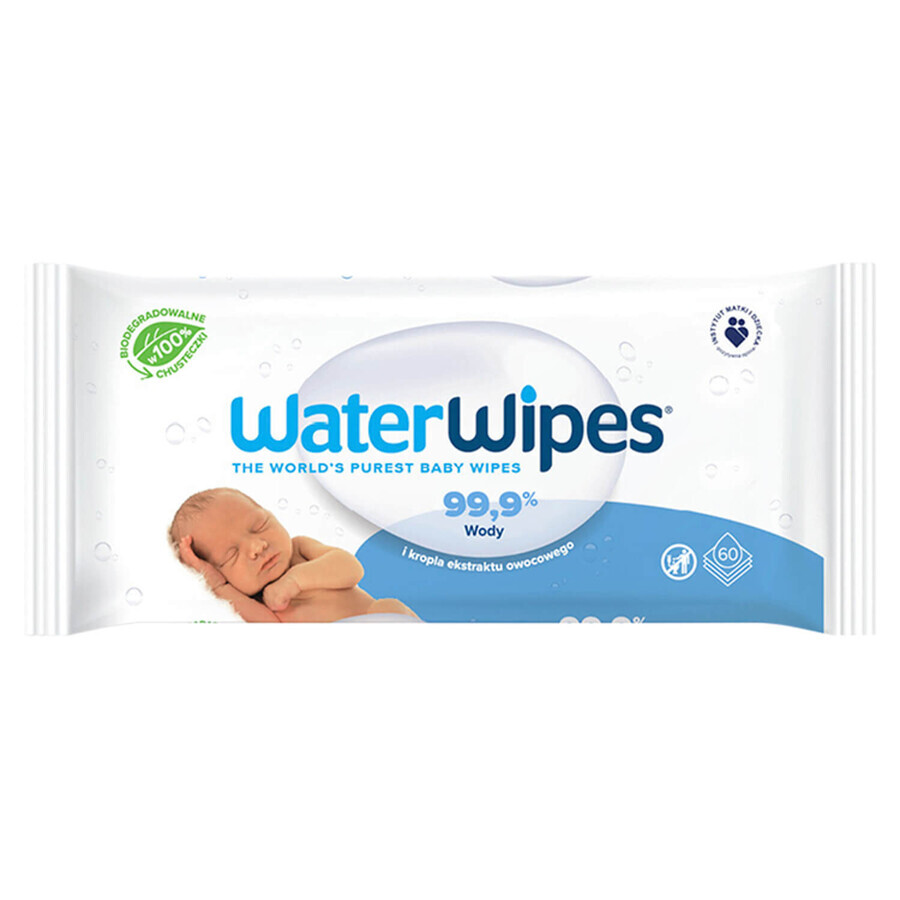 WaterWipes Bio, vochtige doekjes op waterbasis, vanaf de geboorte, 12 x 60 stuks DEFECTED PACKAGING WaterWipes Bio, vochtige doekjes op waterbasis, vanaf de geboorte, 12 x 60 stuks DEFECTED PACKAGING