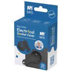 Sipo, contact protection set, socket covers, black 12 pieces Sipo, contact protection set, socket covers, black 12 pieces
