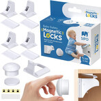 Sipo, magnetic protection for cabinets and drawers, 4 pieces Sipo, magnetic protection for cabinets and drawers, 4 pieces