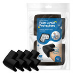 Sipo, foam corners for furniture edges and corners, black, 4 pieces Sipo, foam corners for furniture edges and corners, black, 4 pieces