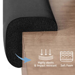 Sipo, foam corners for furniture edges and corners, black, 4 pieces Sipo, foam corners for furniture edges and corners, black, 4 pieces