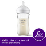 Avent Natural Response Glass Bottle with Reactive Teat Flow 3 SCY933/01 After 1 Month 240ml Avent Natural Response Glass Bottle with Reactive Teat Flow 3 SCY933/01 After 1 Month 240ml