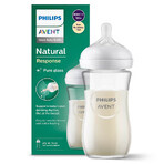 Avent Natural Response Glass Bottle with Reactive Teat Flow 3 SCY933/01 After 1 Month 240ml Avent Natural Response Glass Bottle with Reactive Teat Flow 3 SCY933/01 After 1 Month 240ml