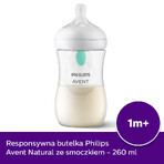 Avent Natural Response Reactive Teat Bottle with AirFree Valve Flow 3 SCY673/01 After 1 Month 260ml Avent Natural Response Reactive Teat Bottle with AirFree Valve Flow 3 SCY673/01 After 1 Month 260ml