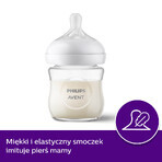 Avent Natural Response, glass bottle with reactive teat, flow 2, SCY930/01, from birth, 120ml Avent Natural Response, glass bottle with reactive teat, flow 2, SCY930/01, from birth, 120ml