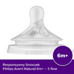 Avent Natural Response, tetină reactivă pentru biberon, debit 5, SCY965/02, după 6 luni, 2 unități Avent Natural Response, tetină reactivă pentru biberon, debit 5, SCY965/02, după 6 luni, 2 unități