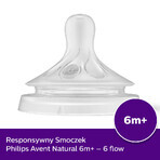 Avent Natural Response, Reactive Bottle Nipple, For Thick Foods, SCY966/02, After 6 Months, 2 Units Avent Natural Response, Reactive Bottle Nipple, For Thick Foods, SCY966/02, After 6 Months, 2 Units