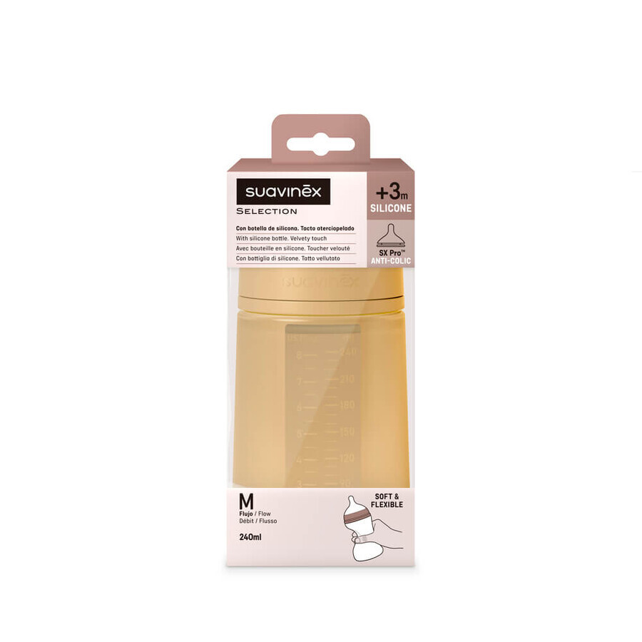 Acquista Suavinex Colour Essence, biberon con tettarella in silicone a flusso medio, senape, da 3 mesi, 240 ml Suavinex Colour Essence, biberon con tettarella in silicone a flusso medio, senape, da 3 mesi, 240 ml