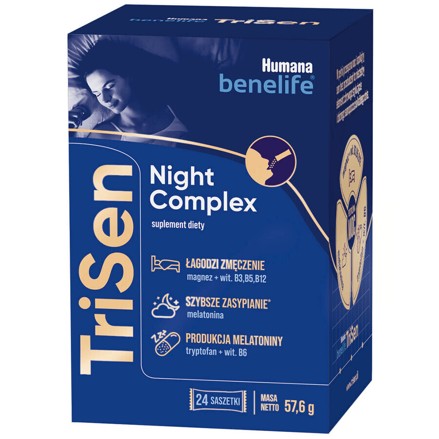 Humana Benelife TriSen Night Complex, 2.4 gx 24 sachets