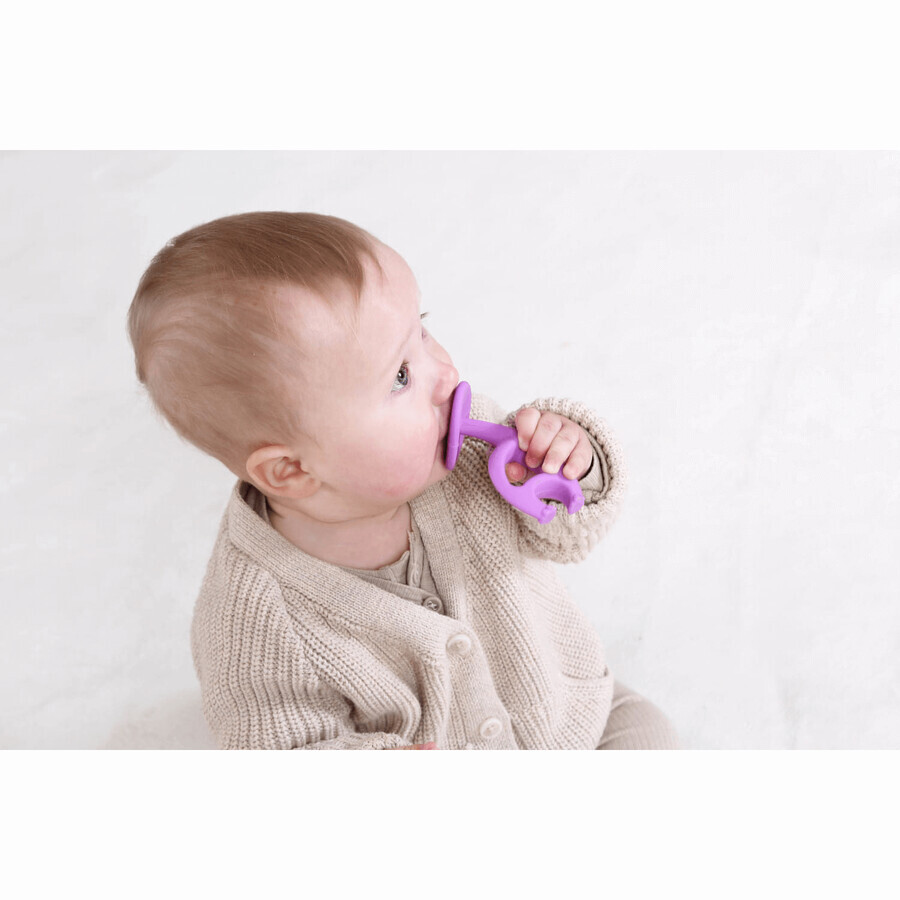 Mombella, teether, Dancing Elephant, purple, from 3 months, 1 pc