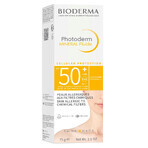 Set Bioderma Photoderm Mineral Fluide, fluido minerale protettivo, SPF 50+, 75 g + gel-crema lenitivo abbronzante, 100 ml