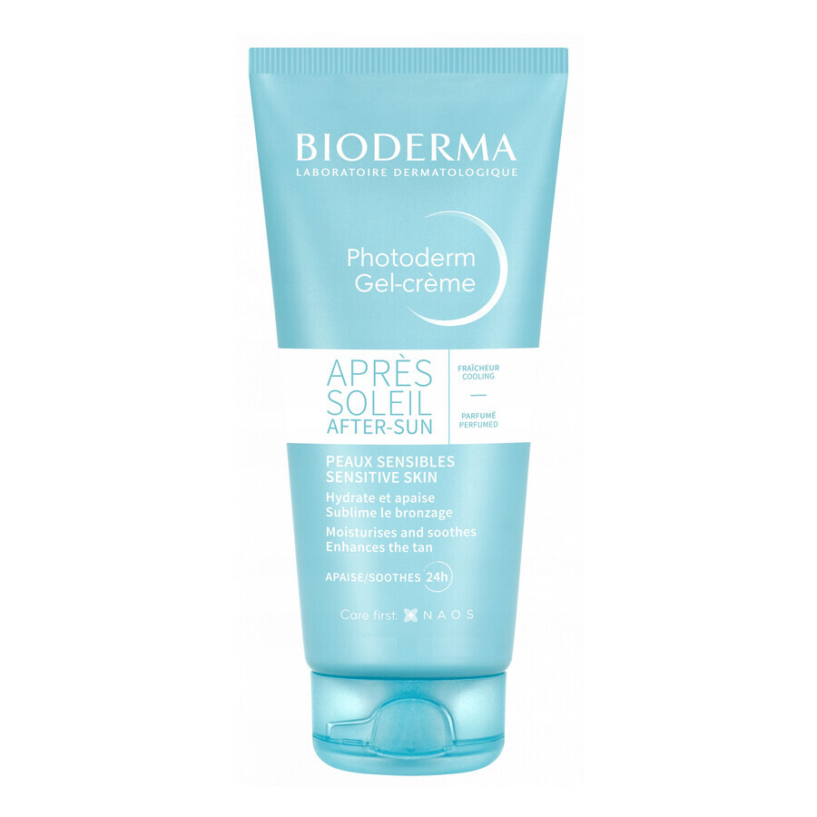 Set Bioderma Photoderm Pediatrics, fluido minerale per bambini, per pelli sensibili e allergiche, SPF 50+, 50 g + gel-crema lenitivo per prolungare l'abbronzatura, 100 ml