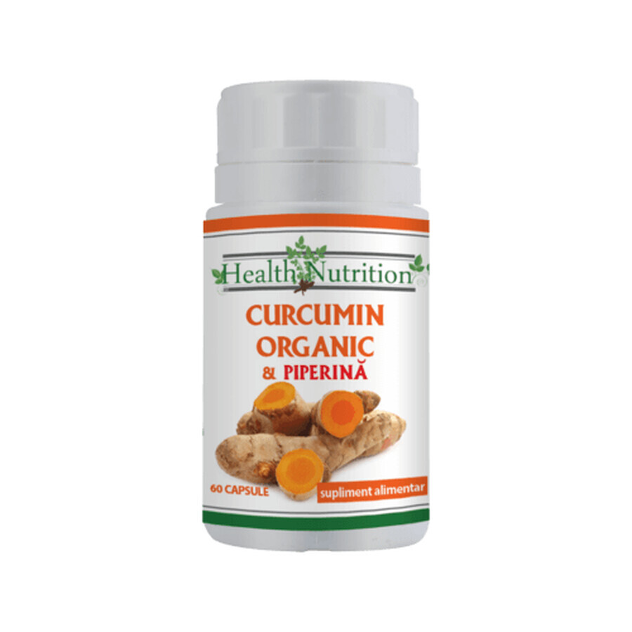 Curcumin Organic + Piperine, 60 capsules, Health Nutrition