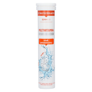SEMA Lab Multivitamins, orange flavor, 20 effervescent tablets
