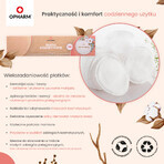 Opharm, discos cosméticos biodegradables, redondos, 120 unidades Opharm, discos cosméticos biodegradables, redondos, 120 unidades