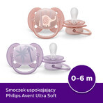 Avent Ultra Soft, pacifier, silicone, symmetrical, neutral, SCF091/09, 0-6 months, 2 pieces Avent Ultra Soft, pacifier, silicone, symmetrical, neutral, SCF091/09, 0-6 months, 2 pieces