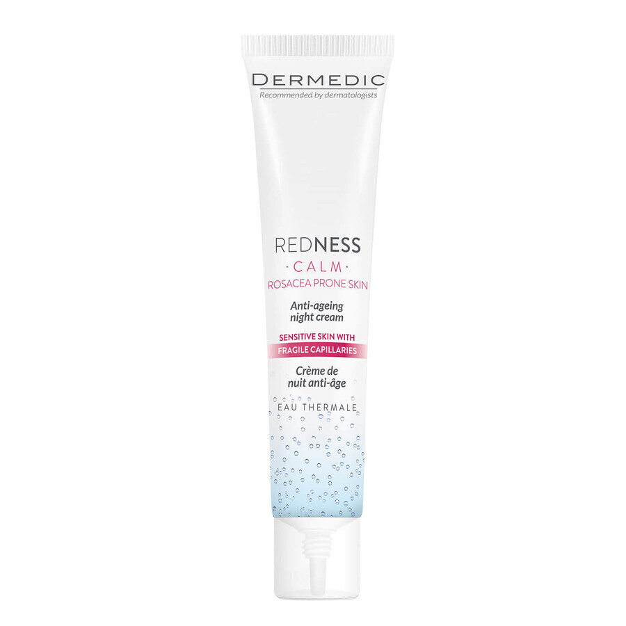 Set Dermedic Redness Calm, anti-wrinkle night cream, 40 ml + Hydrain 3 Hialuro, micellar fluid H2O, 100 ml