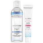 Set Dermedic Redness Calm, anti-wrinkle night cream, 40 ml + Hydrain 3 Hialuro, micellar fluid H2O, 100 ml