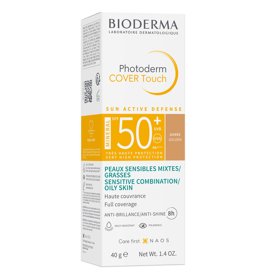 Set Bioderma Photoderm, fluido minerale opaco, scuro, SPF 50+, 40 g + gel-crema lenitivo per prolungare l'abbronzatura, 100 ml
