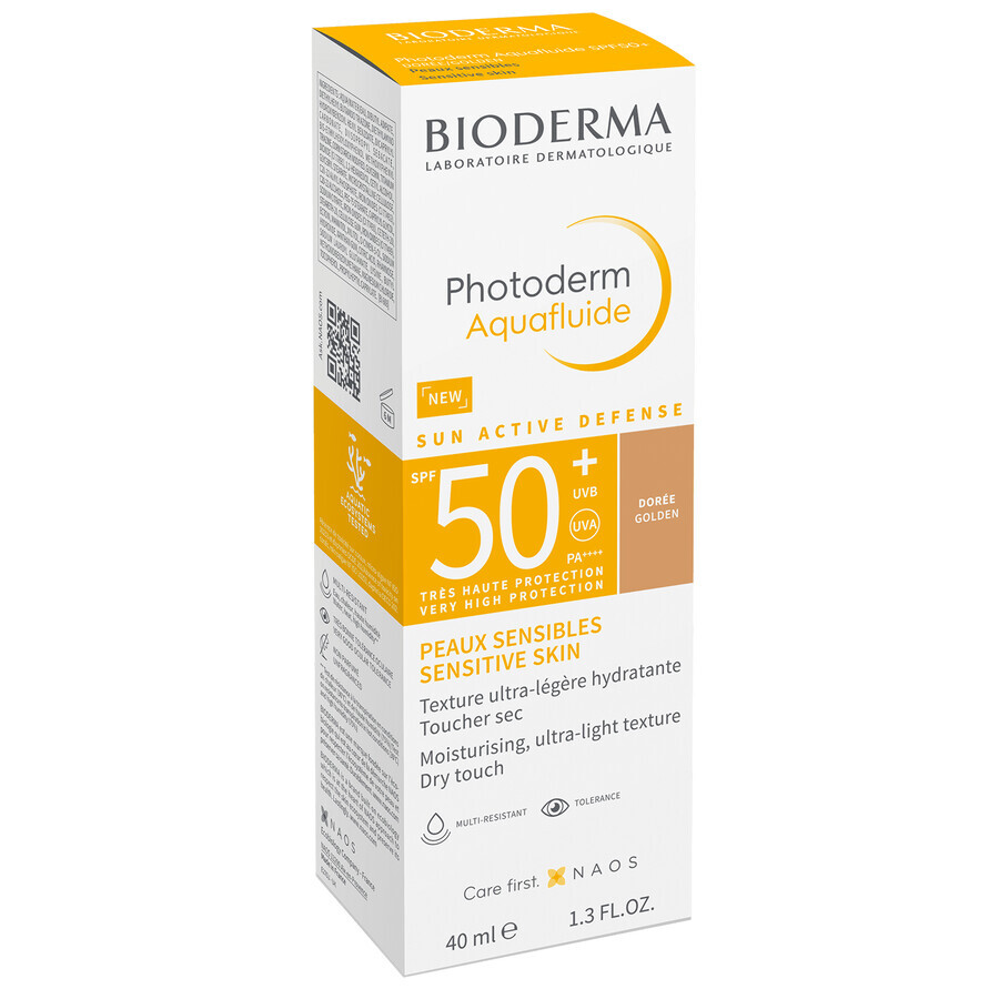 Set Bioderma Photoderm, fluido solare ultraleggero, scuro, SPF 50+, 40 ml + gel-crema lenitiva per l'abbronzatura, 100 ml