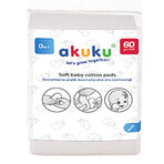 AKUKU, cosmetic pads for children, cotton, 60 pieces AKUKU, cosmetic pads for children, cotton, 60 pieces