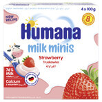 Humana Milk Minis Strawberry Yoghurt Dessert After 8 Months 4 x 100g Humana Milk Minis Strawberry Yoghurt Dessert After 8 Months 4 x 100g