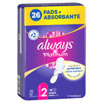 Always Platinum Winged Sanitary Napkins, Size 2, Super, 26 Count Always Platinum Winged Sanitary Napkins, Size 2, Super, 26 Count