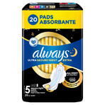 Always Ultra Winged Sanitary Napkins, Size 5, Secure Night Extra, 20 Count Always Ultra Winged Sanitary Napkins, Size 5, Secure Night Extra, 20 Count