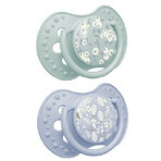 Lovi, succhietto, silicone, dinamico, Blossom Blue, 6-18 mesi, 2 pezzi Lovi, succhietto, silicone, dinamico, Blossom Blue, 6-18 mesi, 2 pezzi