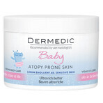 Dermedic Linum Emolient Baby, creamy cleansing gel from the first day of life, dry skin, atopic skin, with psoriasis symptoms, 200 ml + oily face and body butter, 30 ml free