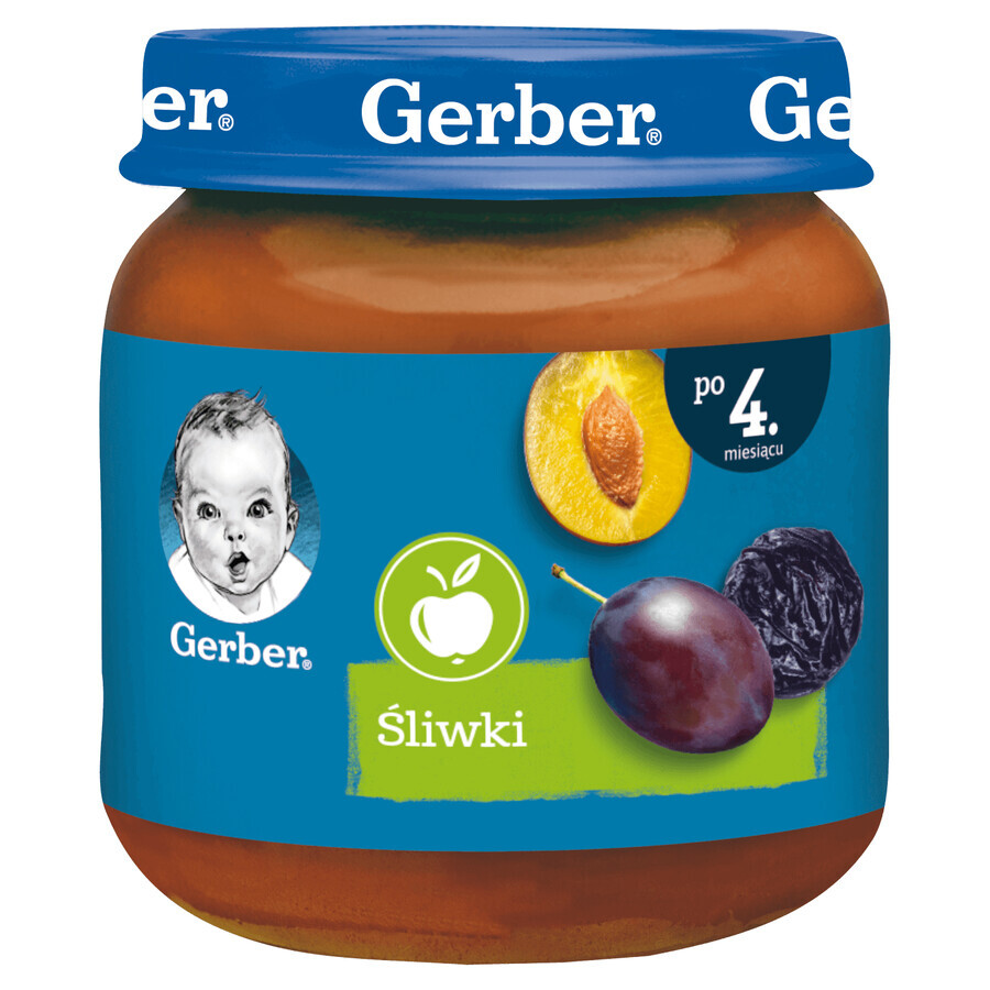 Gerber Postre, ciruelas, después de 4 meses, 125 g Gerber Postre, ciruelas, después de 4 meses, 125 g