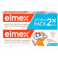 Elmex, children&#39;s toothpaste with amino fluoride, 0-6 years, 2 x 50 ml