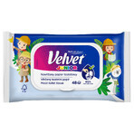 Velvet Junior, papel higiénico humedecido, con clip, 42 piezas Velvet Junior, papel higiénico humedecido, con clip, 42 piezas
