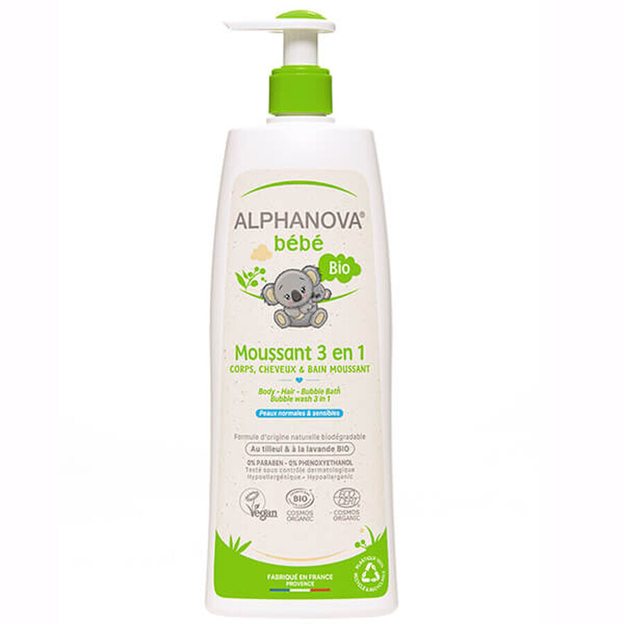 Alphanova Bebe, bath lotion for children 3in1, 500 ml