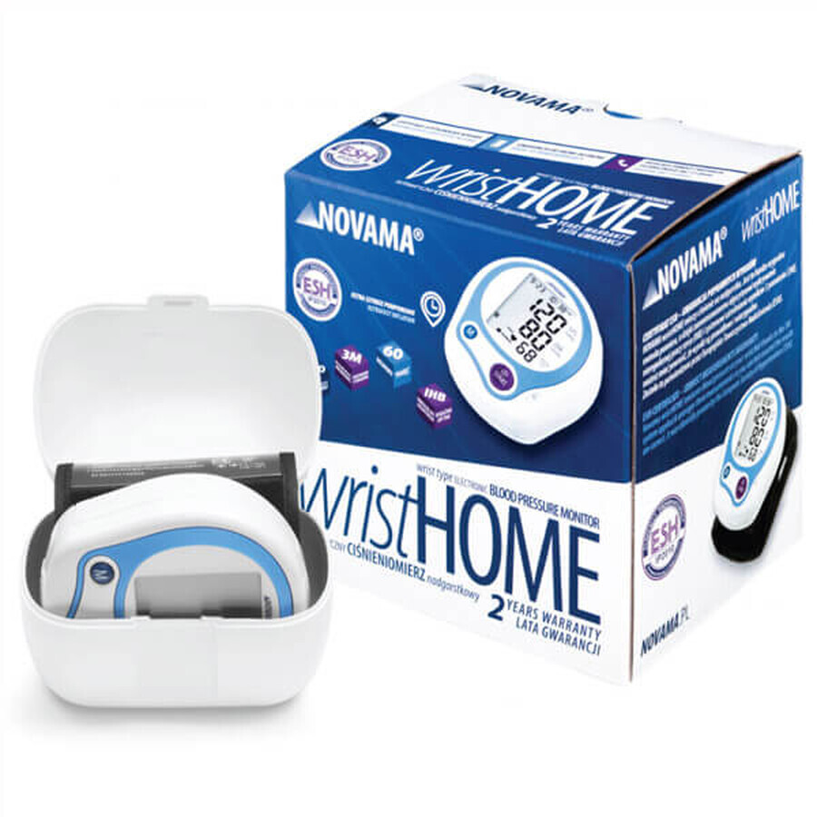Novama Wrist Home, automatic wrist blood pressure monitor