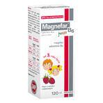 Magnefar B6 Junior, liquid for children from 3 years and adults, raspberry flavor, 120 ml Magnefar B6 Junior, liquid for children from 3 years and adults, raspberry flavor, 120 ml