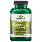 Swanson Fenugreek Seed, fenogreco común, 90 cápsulas Swanson Fenugreek Seed, fenogreco común, 90 cápsulas