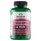 Swanson Glucosamine, Condroitină &amp; MSM Cea mai mare putere, Glucosamină, Condroitină &amp; MSM, 120 comprimate