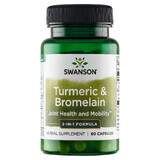 Swanson Turmeric &amp; Bromelain, Turmeric and Bromelain, 60 capsules