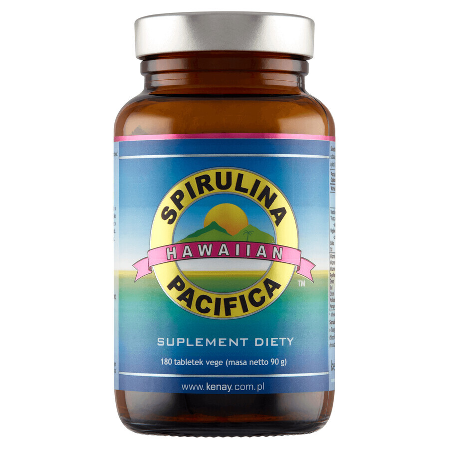 Kenay, Spirulina Pacifica 500 mg, 180 tablets