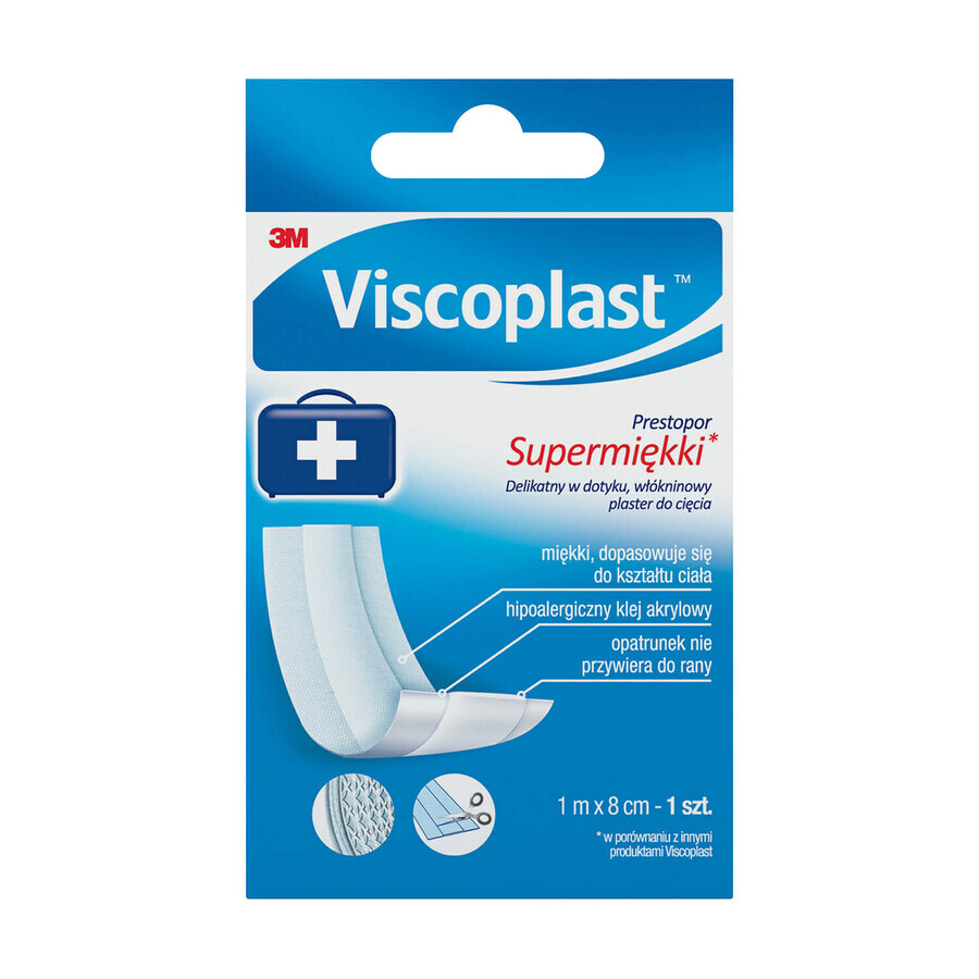 Gesso Viscoplast Prestopor, bianco, da taglio, 1 m x 8 cm, 1 pezzo Gesso Viscoplast Prestopor, bianco, da taglio, 1 m x 8 cm, 1 pezzo