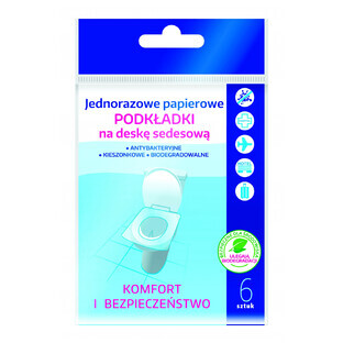 Inter-Vion, toilet pads, disposable, paper, antibacterial, 499260, 6 pieces