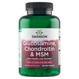 Swanson Glucosamine Chondroitin &amp; MSM, glucozamină, condroitină și MSM, 360 mini comprimate